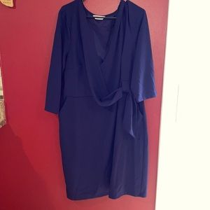 Estelle Surplice Navy Sheath Dress-US women’s size 2X. AUS18